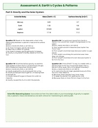 Open SciEd Earth in Space Assessments