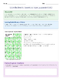 ASL Basics