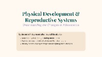 HS Lesson 20: Physical Development & Reproductive Systems