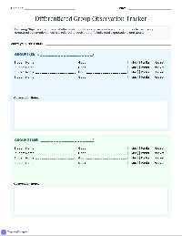 Group Activity Assessment Checklist