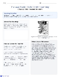 1993 World Trade Center Bombing Analysis