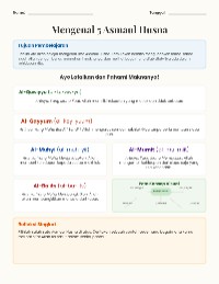 Mengenal 5 Asmaul Husna
