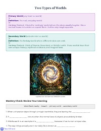 Exploring Worlds: Reality and Fantasy Vocabulary