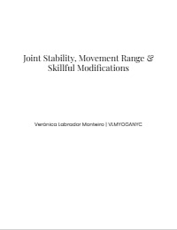 Duplicate alone Joint Stability, Healthy Range & Intelligent Modifications