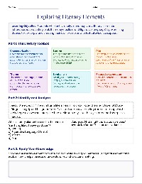Literary Elements Detective Homework