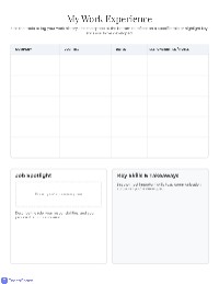 Work Skills Practice and Reflection