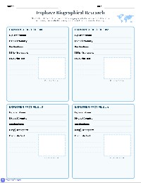 Young Explorer Fact File Template
