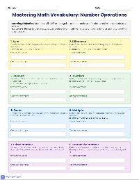 Essential Math Vocabulary Foundation