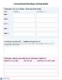 Semester Curriculum Pacing Guide