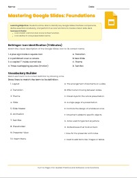 Mastering Google Slides: Foundations and Application