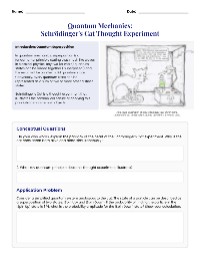 Schrödinger's Cat and Relativity