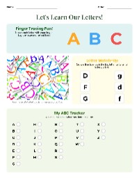 Letter and Number Learning Activities