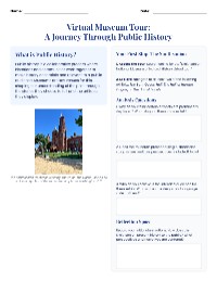 Exploring Public History Through Virtual Museum Tours