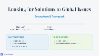 Addressing Global Challenges: Ecosystem and Transport Solutions