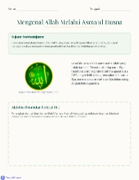 Mengenal Allah dan Asma'ul Husna
