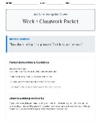 U3 Week 2 Packet