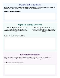 Curriculum Scope and Sequence Framework