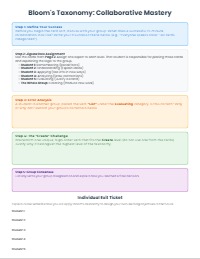 Mapping Verbs to Revised Bloom's Taxonomy