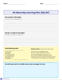 About Me and My IEP