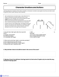 Story Characters: Emotions and Actions Assessment