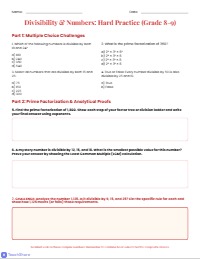 Mastering Natural Numbers and Divisibility Rules