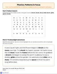 Double OO and Silent E Practice