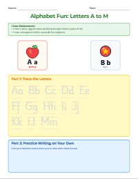 Creative Alphabet Discovery and Practice Worksheet