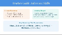 Making Inferences: I See, I Think, Because