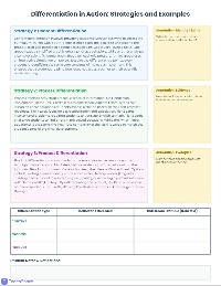 Differentiated Instruction Reading Resource