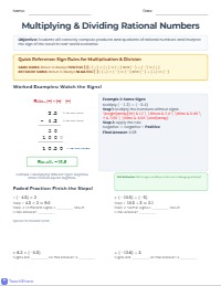 Sign Rule Mastery Check