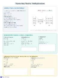 Matrix Multiplication Mastery