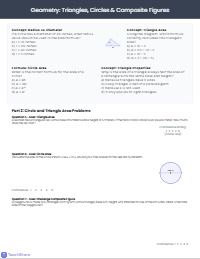 Geometry Area Mastery Reference and Quiz