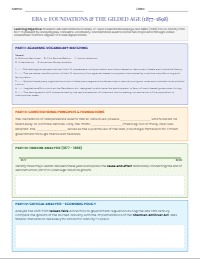 U.S. History STAAR Review Packet AP/DC