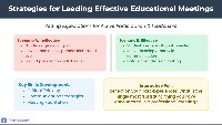 Effective Educational Meeting Leadership Skills