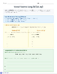 Long Vowel Practice Worksheet