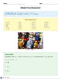 Robot Parts Vocabulary