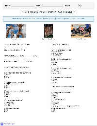 Humans and Animals Unit 4 Test Prep