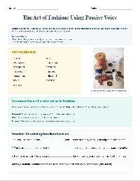 Fashion Design Passive Voice