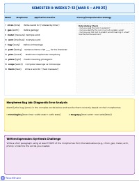 39-Week Morphology Mastery Pacing Guide