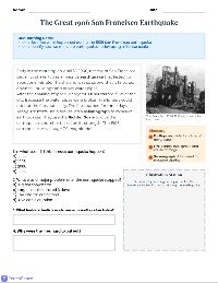 The Great San Francisco Earthquake