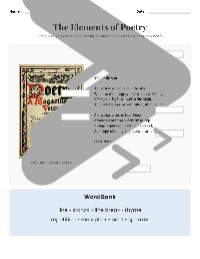 Understanding Poetry Elements