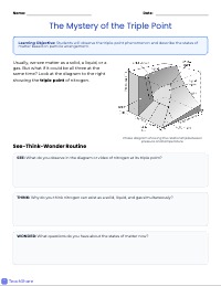Nitrogen Triple-Point Observation