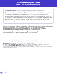 Analyzing the Complex Causes of World War I