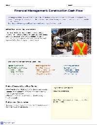 Construction Cash Flow Analysis