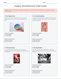 Supply and Demand Task Card Set