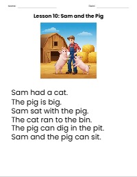 Short /i/ CVC Decoding Practice Stories