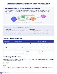 Week 13 - Credit Fundamentals