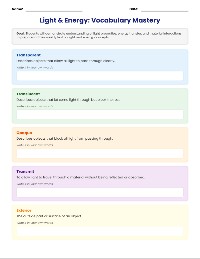 Light and Energy Study Guide