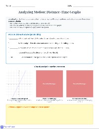 Distance-Time Graph Guided Notes