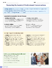 Conversation Starters for B2 Speakers